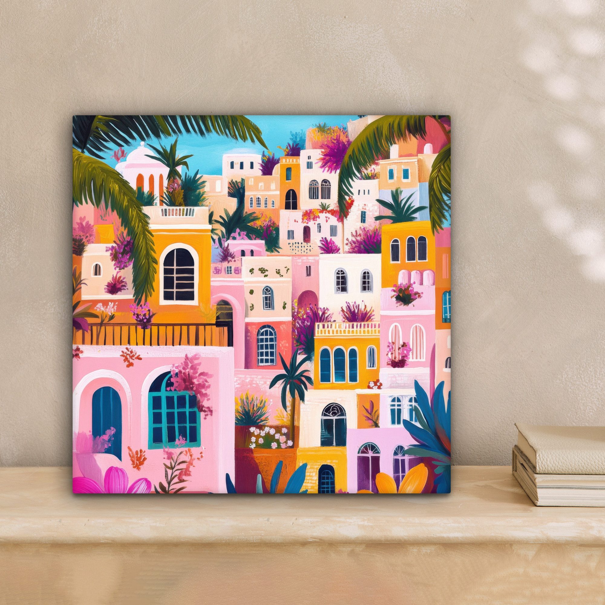 OneMillionCanvasses® Leinwandbild Bunt - Rosa - günstig online kaufen
