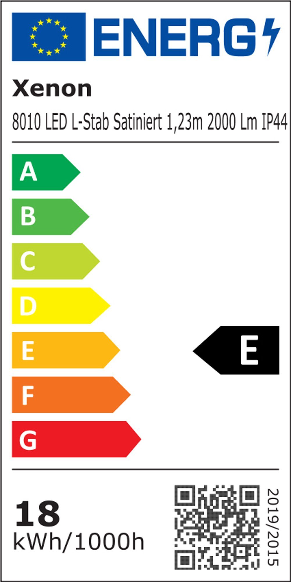 1,23m Satiniert 1700 Wandleuchte LED Xenon IP44 T8, LED Grün, LED Außen Lumen Grün Leuchtstab Länge für XENON Röhre