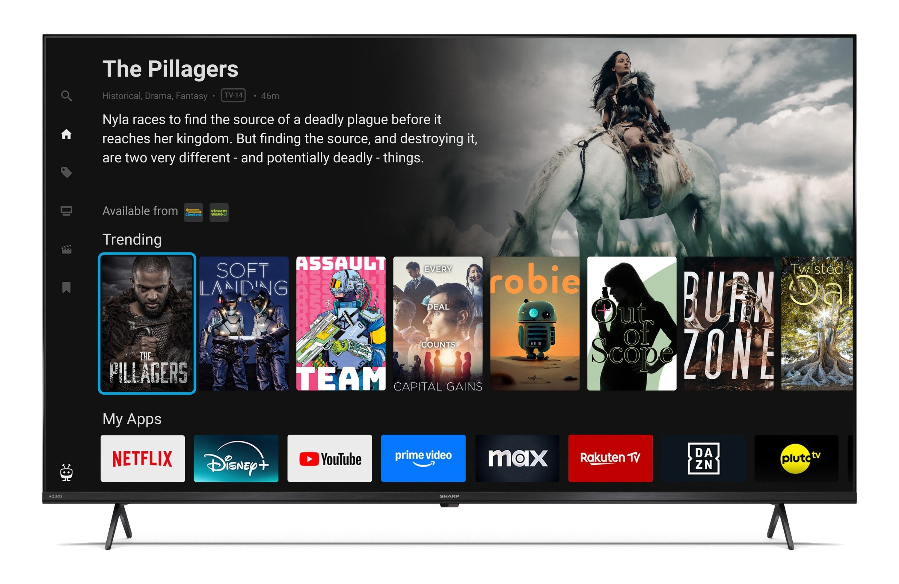 Sharp 50HM5745E QLED-Fernseher (126 cm/50 Zoll, 4K Ultra HD, Smart TV powered by TiVo, Smart TV by TiVo, HDR Dolby Vision & Atmos, Triple-Tuner)