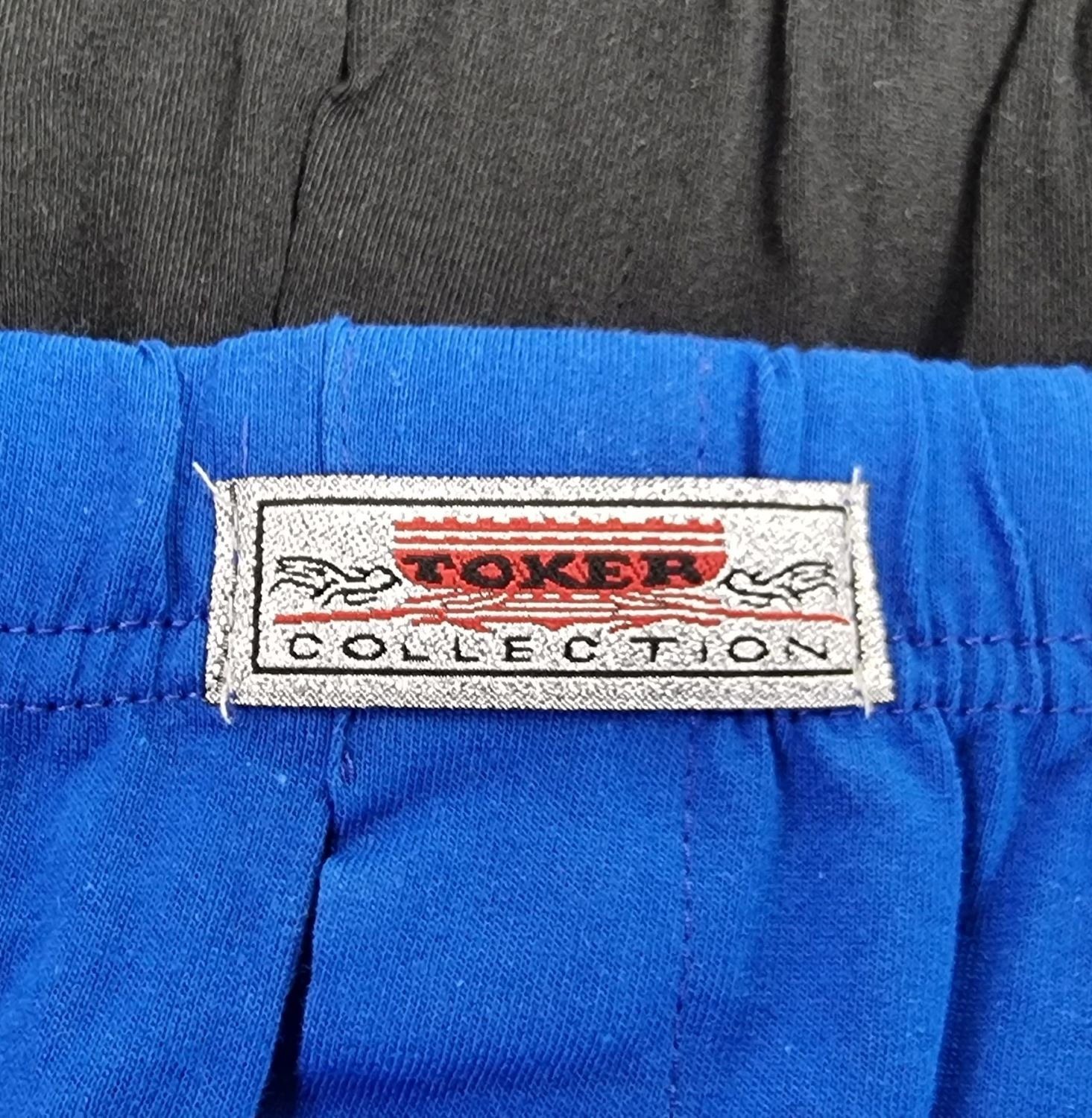 3er auf mit Collection® Baumwolle Packung, Pack Pack) Toker Taillengummi Logo 3-er Boxershort (Spar dem Herren Boxershorts Schwarz/Grau/Royalblau