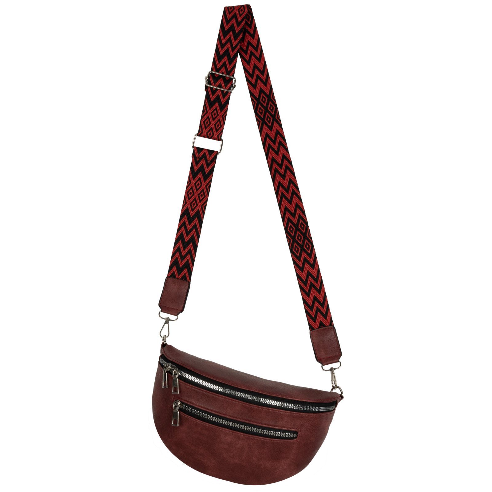 Gürteltasche Bauchtasche Umhängetasche Crossbody-Bag Kunstleder Italy-Design