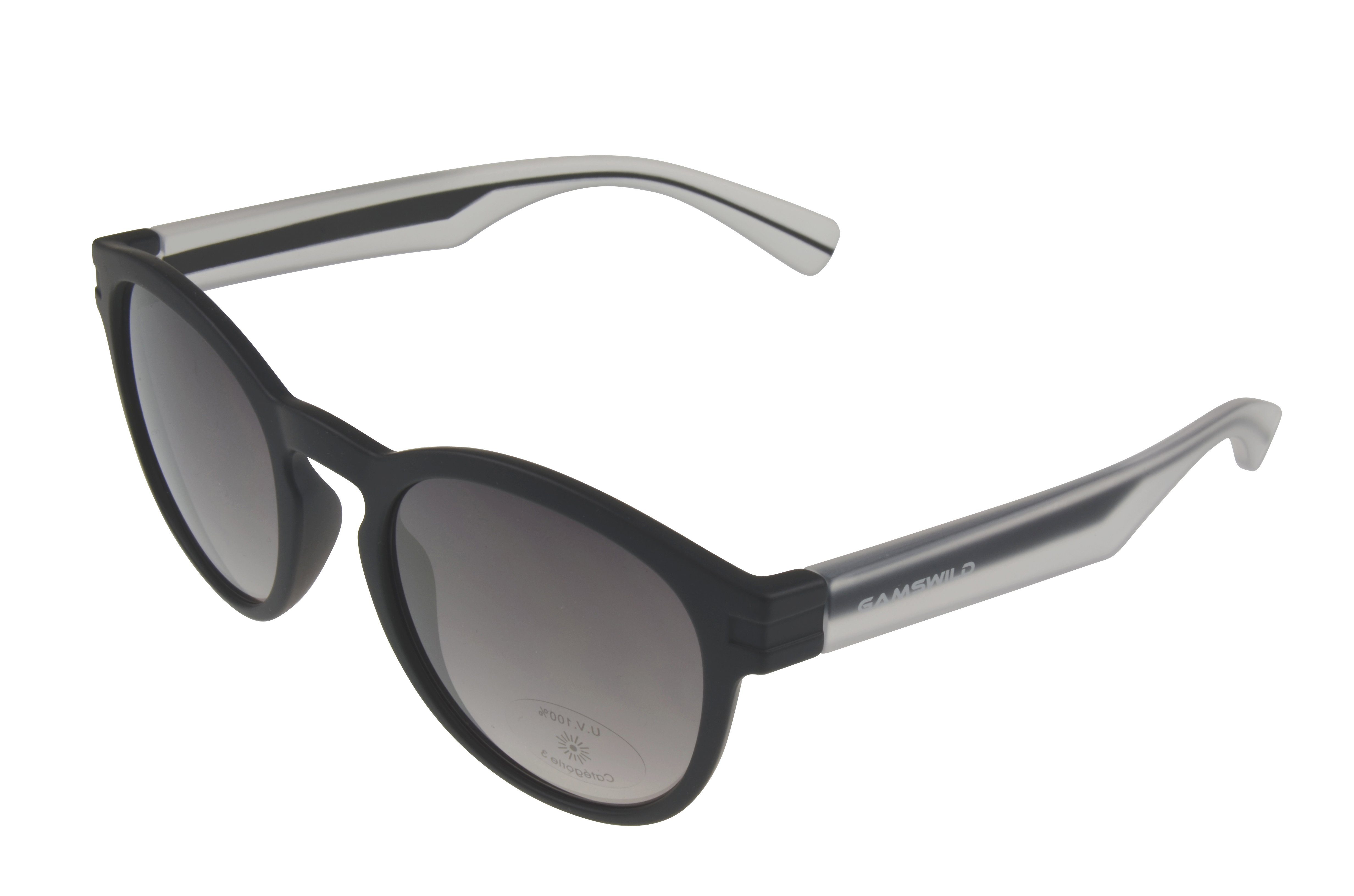 Gamswild Sonnenbrille WM7525 GAMSSTYLE Modebrille Damen Herren Unisex halbtransparenter Bügel schwarz