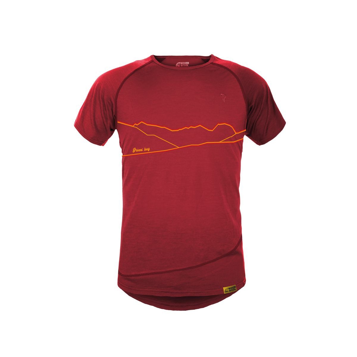 Grüezi bag Kurzarmshirt Woodwool T-shirt Mr. Mccoy Hometown Vielseitiges Outdoor-Shirt aus Merinowolle und Holzfasern für