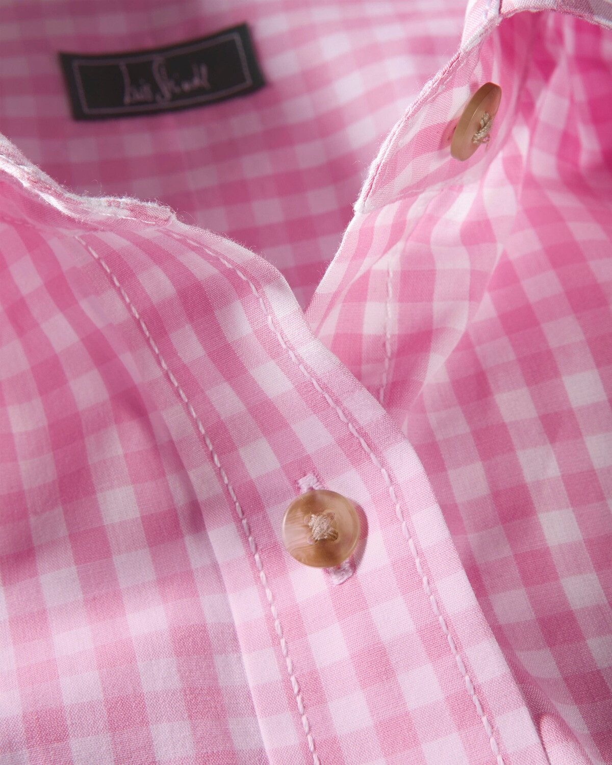 Luis Steindl Langarmbluse Vichykaro-Bluse günstig online kaufen