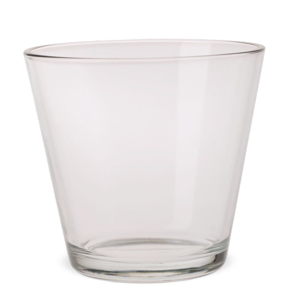 matches21 HOME & HOBBY Dekovase Glastopf konische Form Blumenvase Dekovase Glas klar Ø 14 cm (1 St)