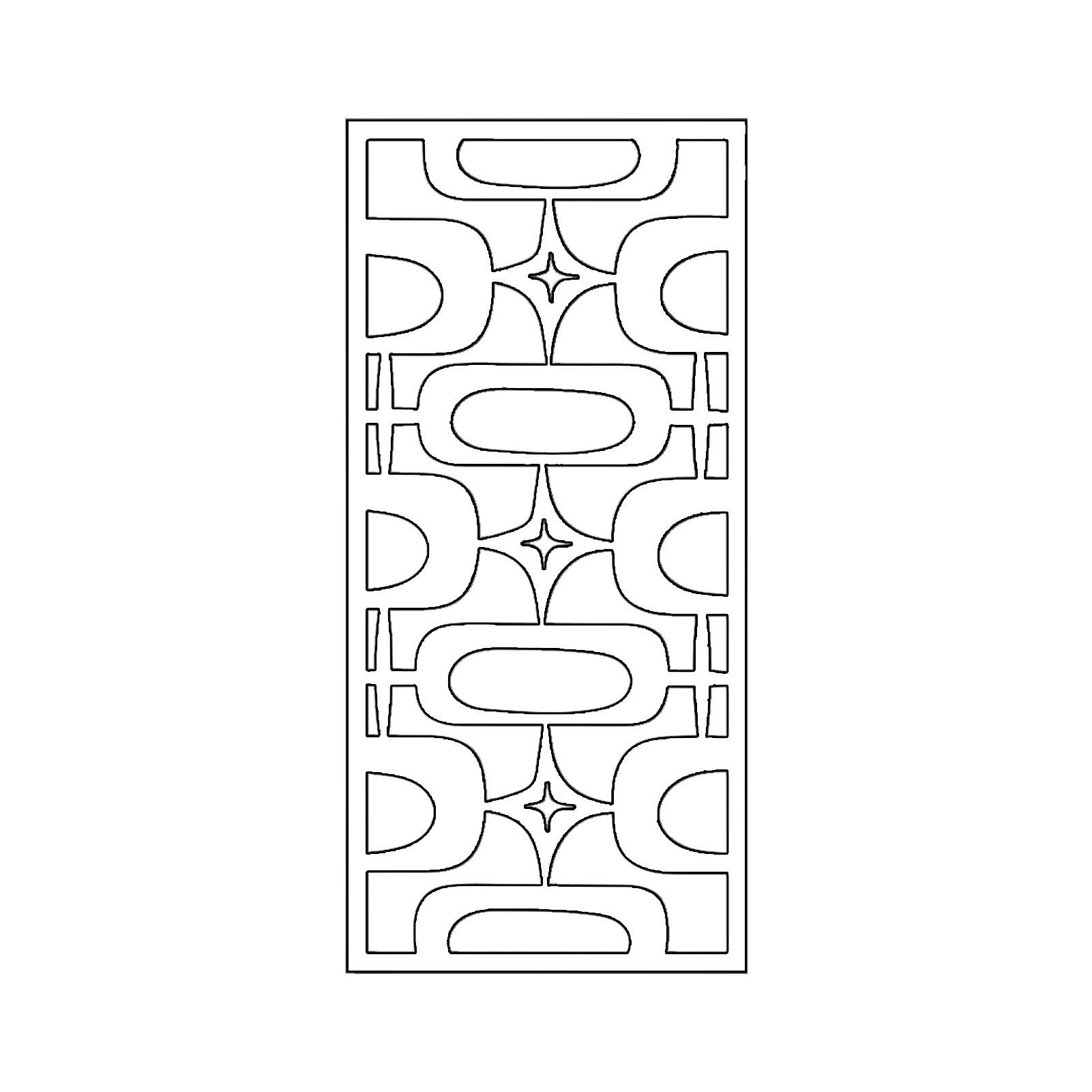 Jumpeak Wanddekoobjekt Rechteckige ovale Wanddekoration,Abstrakte Sterne,Geometrische Linien, Metallmaterial, 4 Farben, 4 Größen