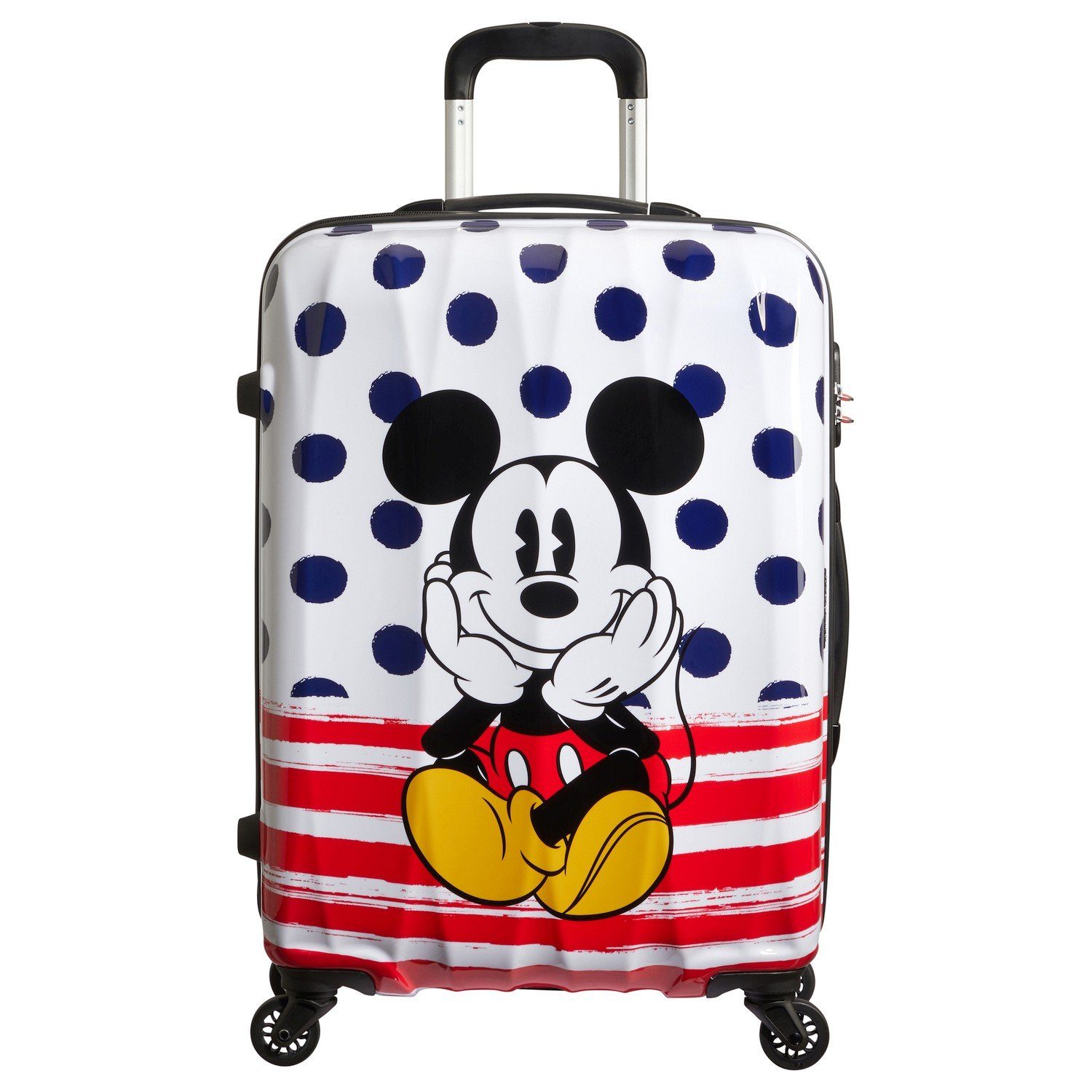 American Tourister® Trolley Disney Alfatwist 2.0 - 4-Rollen-Trolley M 65/24, 4 Rollen Mickey blue Dots