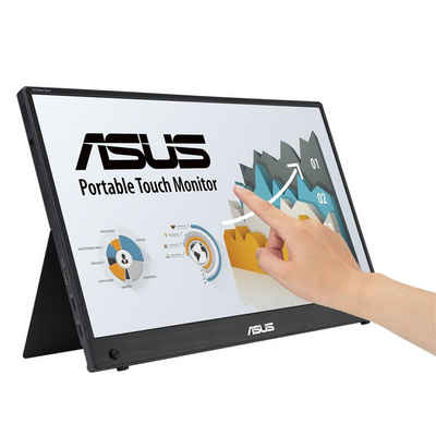 Asus ZenScreen Touch MB16AHT Portabler Monitor (39,60 cm/15,6 ", 1920 x 1080 px, Full HD, 5 ms Reaktionszeit, 60 Hz, IPS, 10-Punkt-Touch, Mini-HDMI, Stativgewinde, Flicker Free, Low Blue Light)