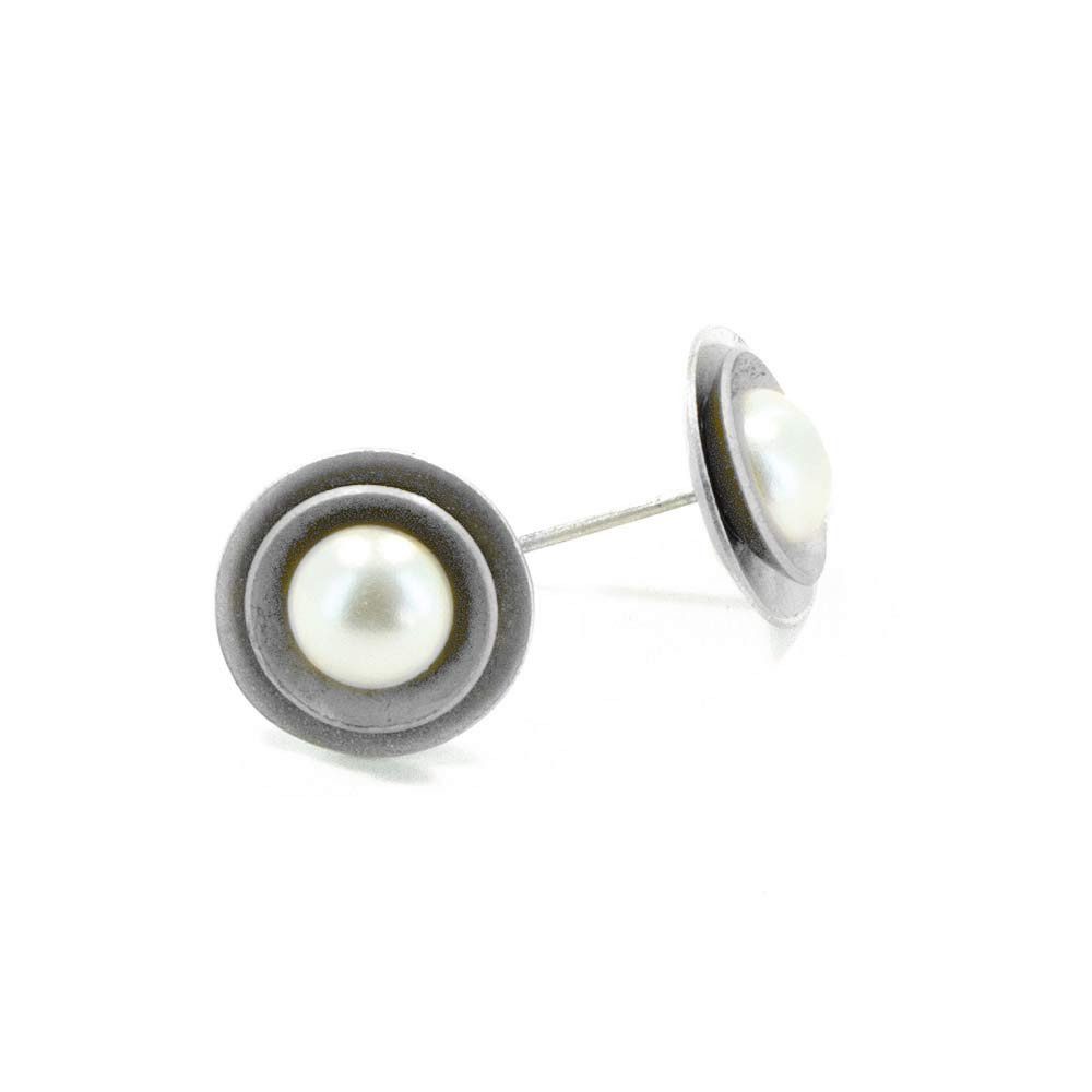 Paar Ohrstecker Classics Ohrring 02 Schälchenförmiger Perlenohrstecker