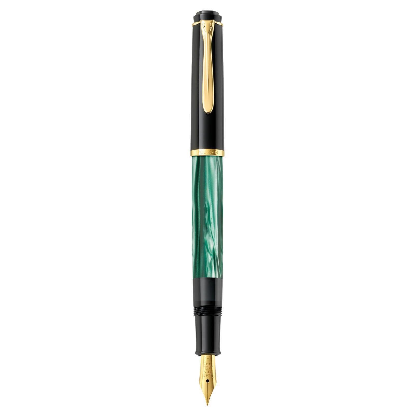 Pelikan Zeichenkohle Pelikan Classic M200 Füllhalter - Feder B - grün marmoriert