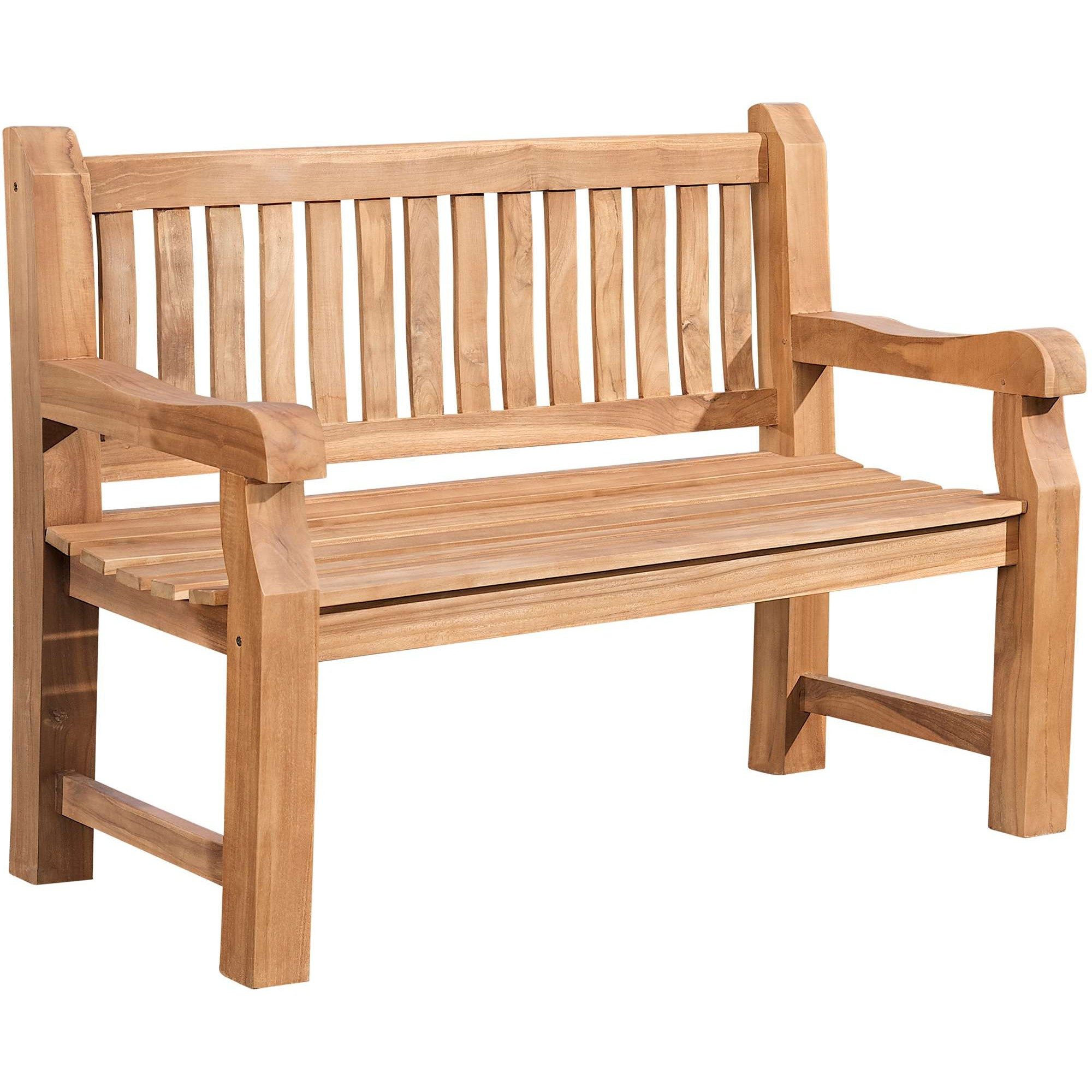 CLP Gartenbank Sitzbank Parkbank Terrassenbank (Spar-Set, 1-St., 200x61x93 cm wetterfest), wetterfest, Massivholz, Armlehnen, bis 300 kg belastbar