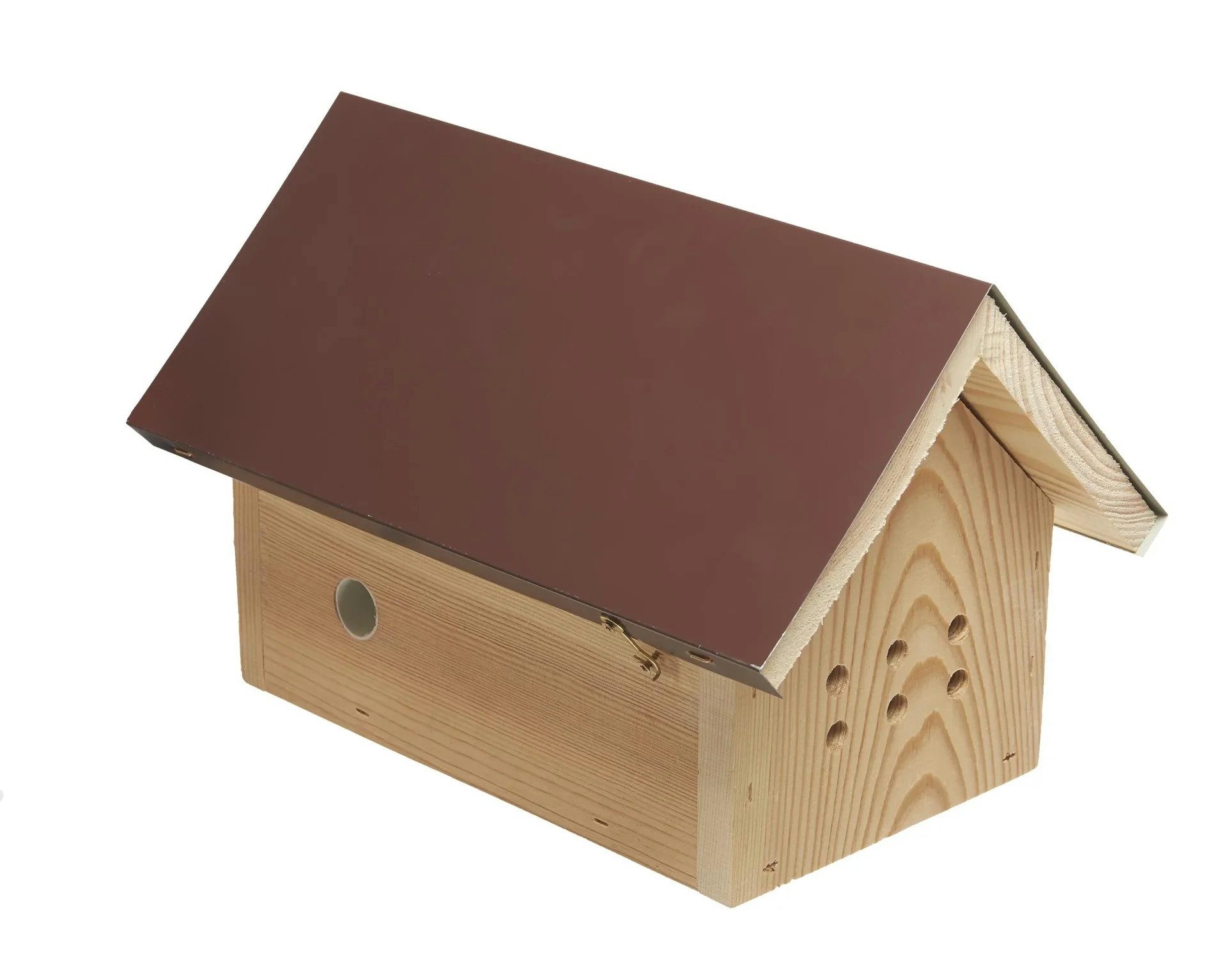 Gartenmeister Nistkasten Hummelhaus Nistkasten 28,8x17,3x15,5cm mit verzinktem Dach, Verzinktes, nach oben öffnendes Dach
