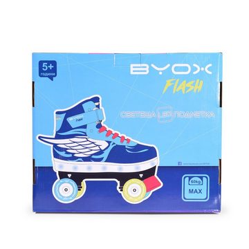 Byox Rollschuhe Rollschuhe Flash blau, verschiedene Größen Sohle beleuchtet PVC-Rollen ABEC-5