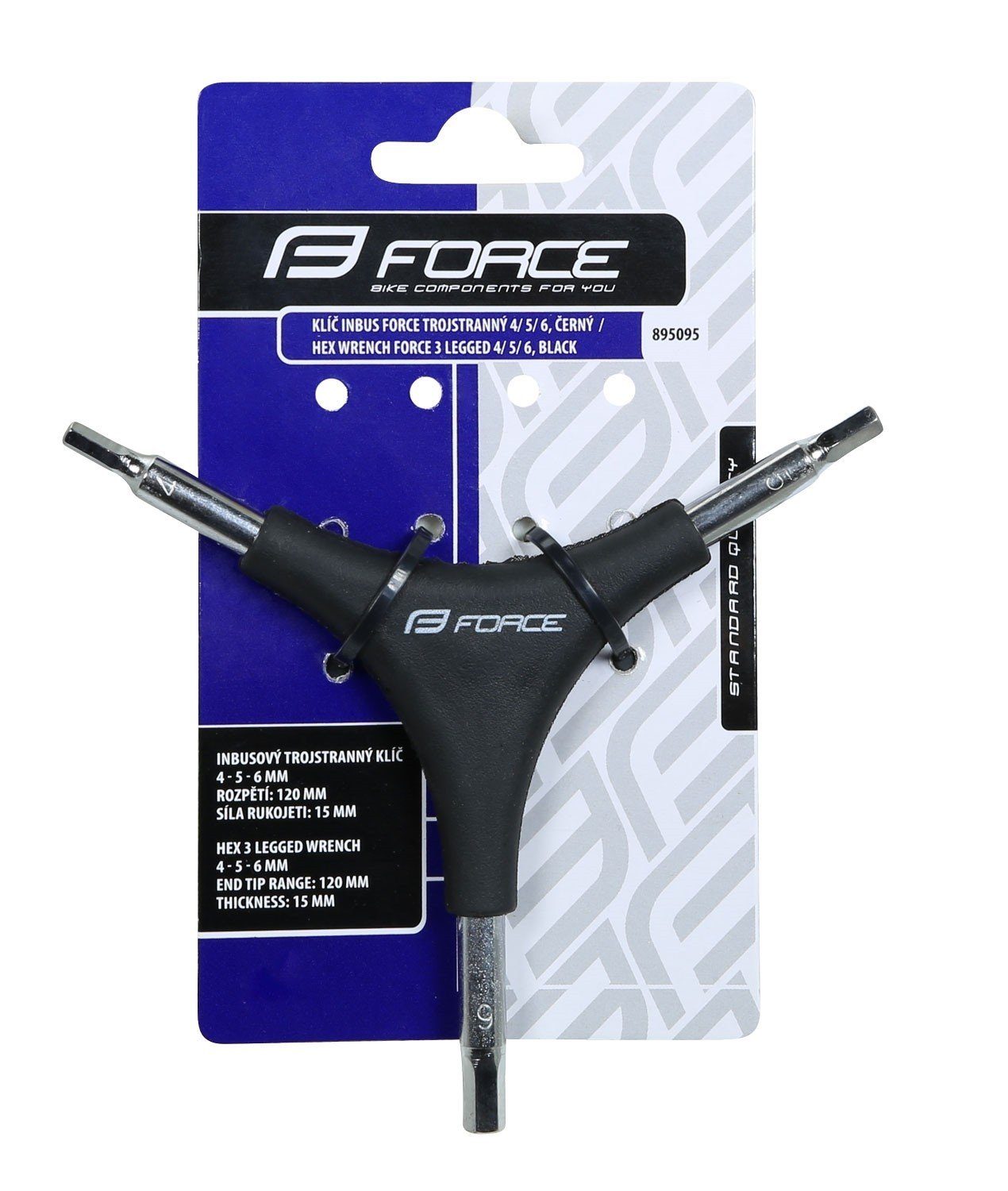 FORCE Fahrradwerkzeugset FORCE Innensechskant Schlüssel 3-beinig 4mm 5mm und 6mm