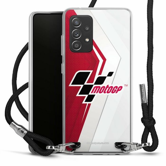 DeinDesign Handyhülle MotoGP Logo Motorsport Logo Grey and Red Samsung Galaxy A52 Handykette Hülle mit Band Case zum Umhängen