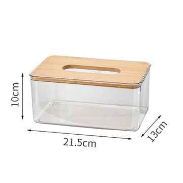 Rouemi Papiertuchbox Transparente Papiertuchbox, einfache, gewebte Taschentuchbox