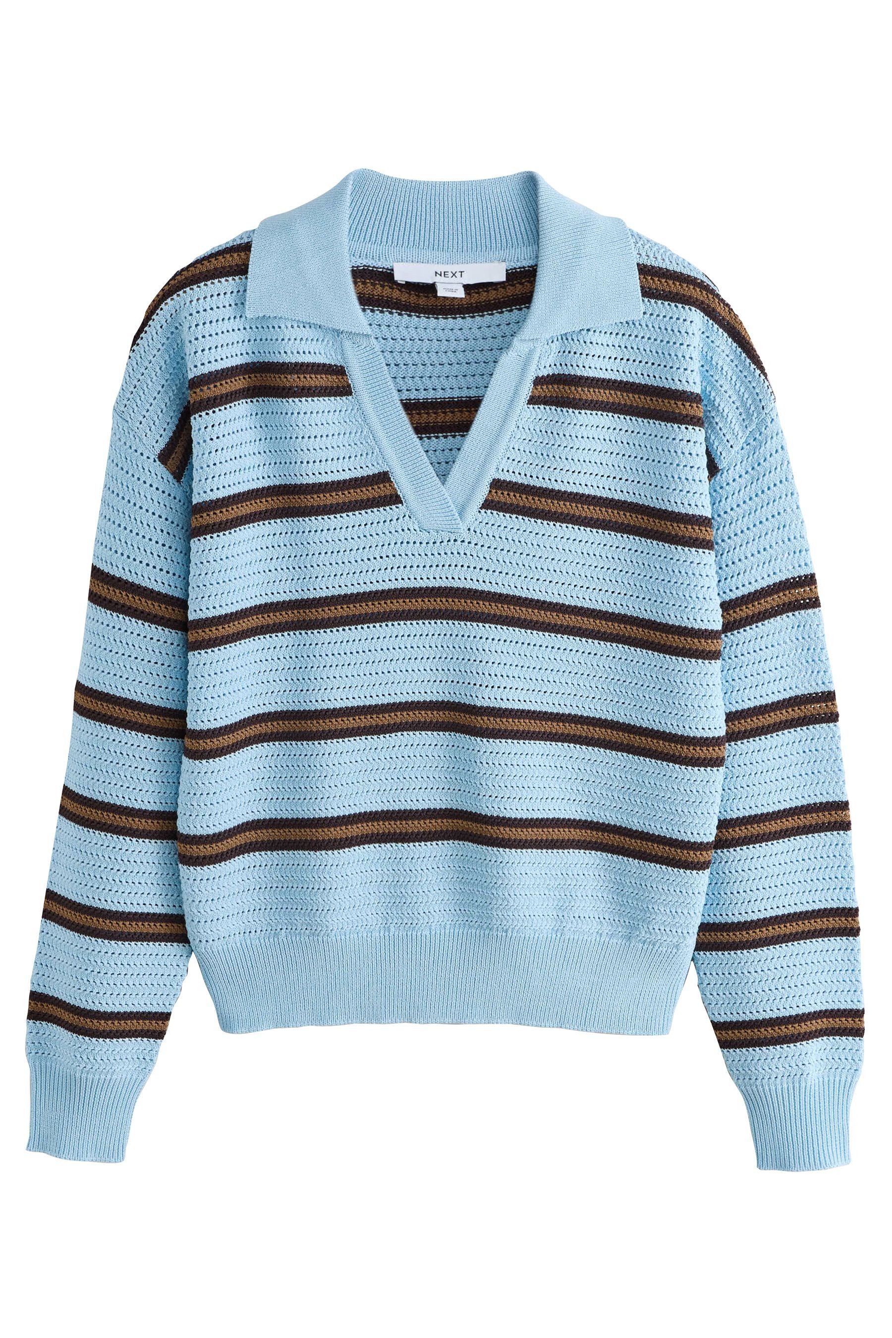 Next Langarm-Poloshirt Langärmeliger Polopullover (1-tlg)
