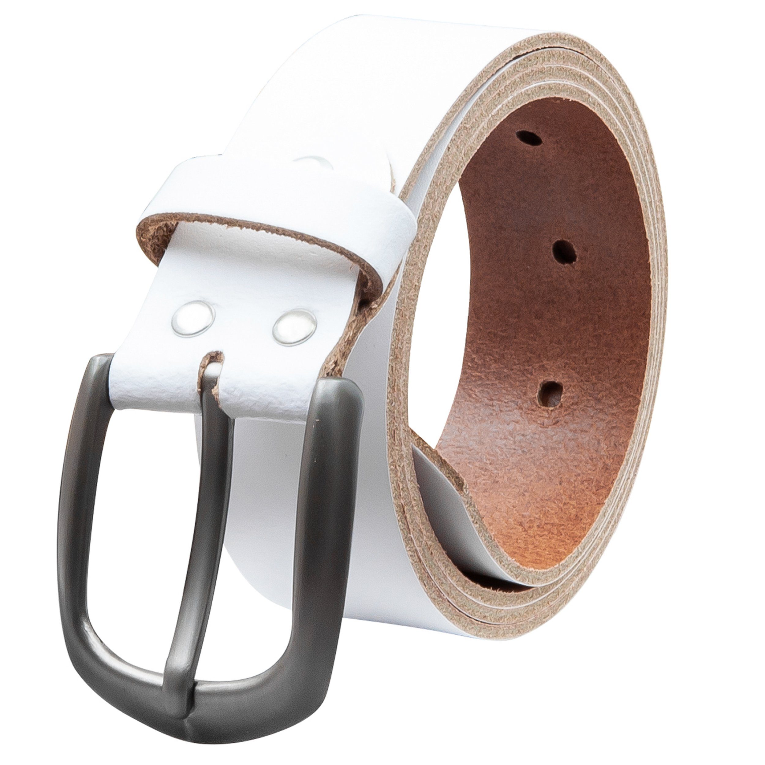 COLOGNEBELT Ledergürtel OM417-SL-Weiss MADE IN GERMANY, günstig online kaufen