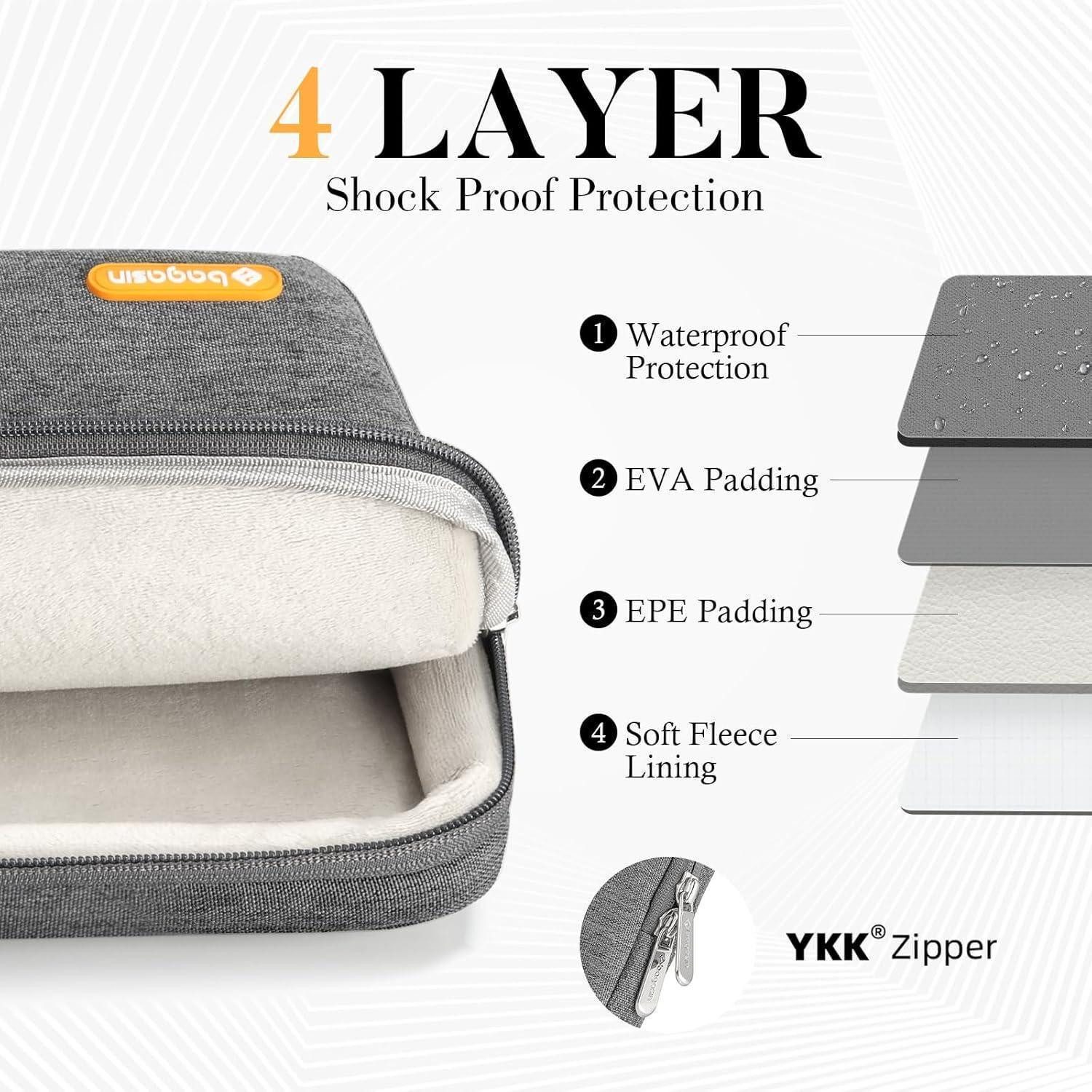 LuxusKollektion Laptop-Hülle Laptop Hülle Tasche 13 14 Zoll MacBook Air Pro Schutzhülle Grau