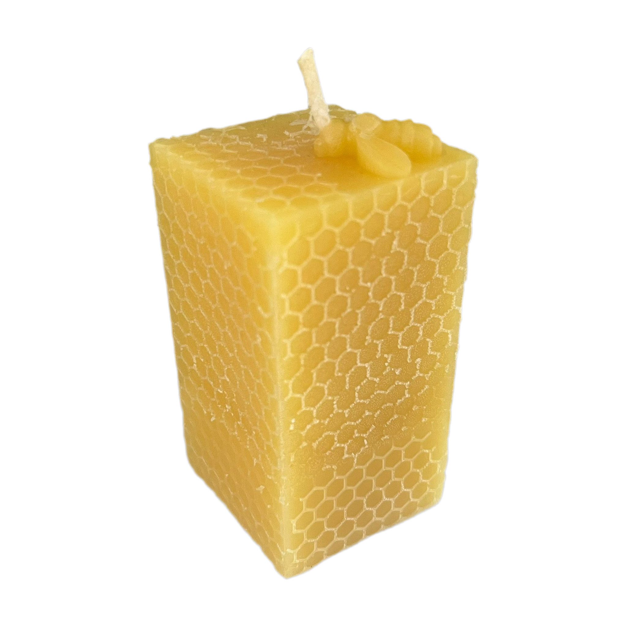 Aspinaworld Bienenwachskerze Wabenkerze eckig 7,5 cm natur – Wabenmuster (1-tlg)
