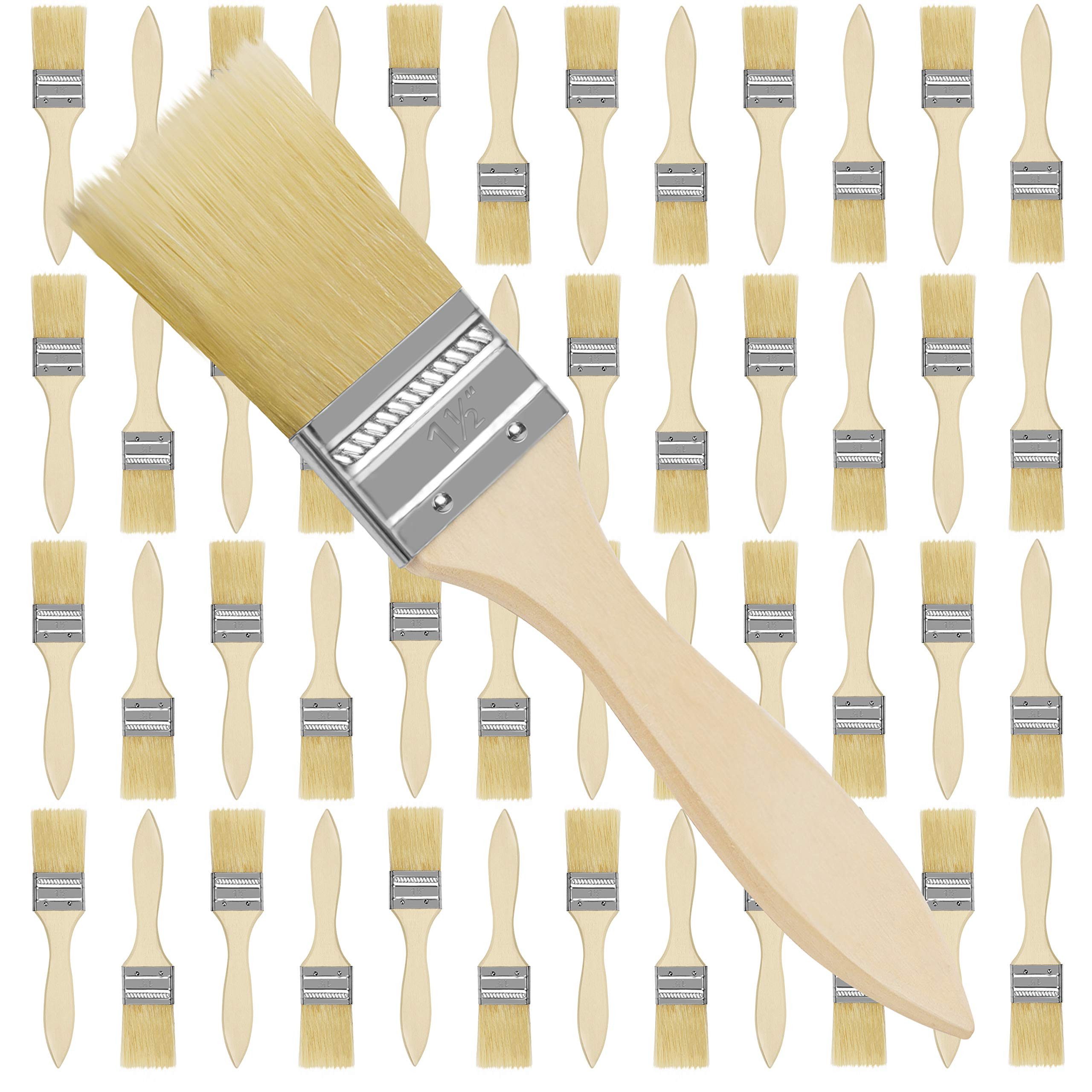 Lackierpinsel 48-teiliges Pinselset – 3,81 cm Profi Malerpinsel für präzises Malen