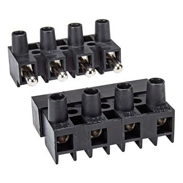 tomzz Audio Universal Steckverbinder Klemmverbinder 4polig schwarz für Kabel bis 4 KFZ-Adapter