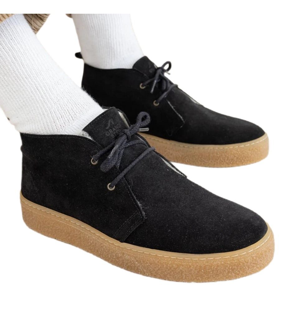 Grand Step Shoes Winterschuhe Safari Winter Suede Bootie - schwarz Damen Winterstiefel