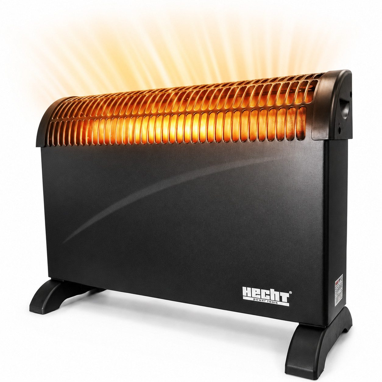 Hecht Konvektor Elektro Heizung 750-2000W 30m³ mit Standfüßen, stufenloses Thermostat, 2000 W, Tragegriff, 220-240V, 2,5kg, IP20, 3 Leistungsstufen