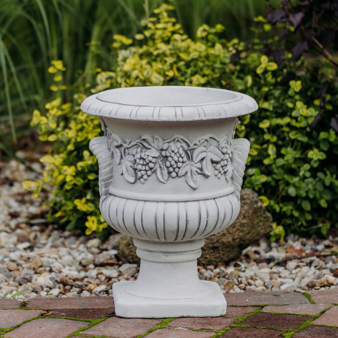 gartendekoparadies.de Pflanzkübel Blumengefäß mit Weintrauben Pflanzgefäß, H. 50 cm, 15 Liter, 33 kg, Frostsicher