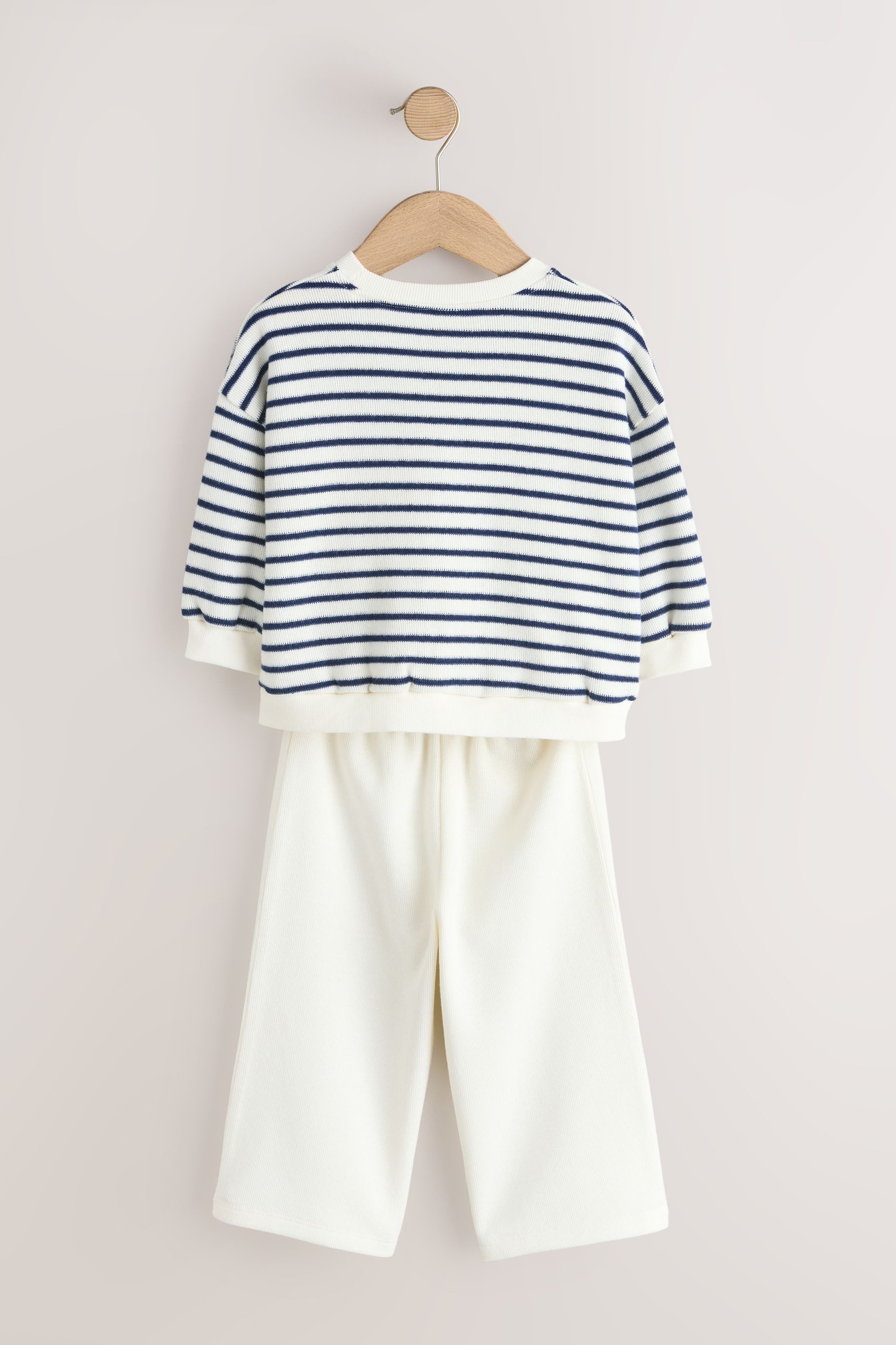 Next Top & Hose Langarmtop und Hose mit weitem Bein im Set (2-tlg)