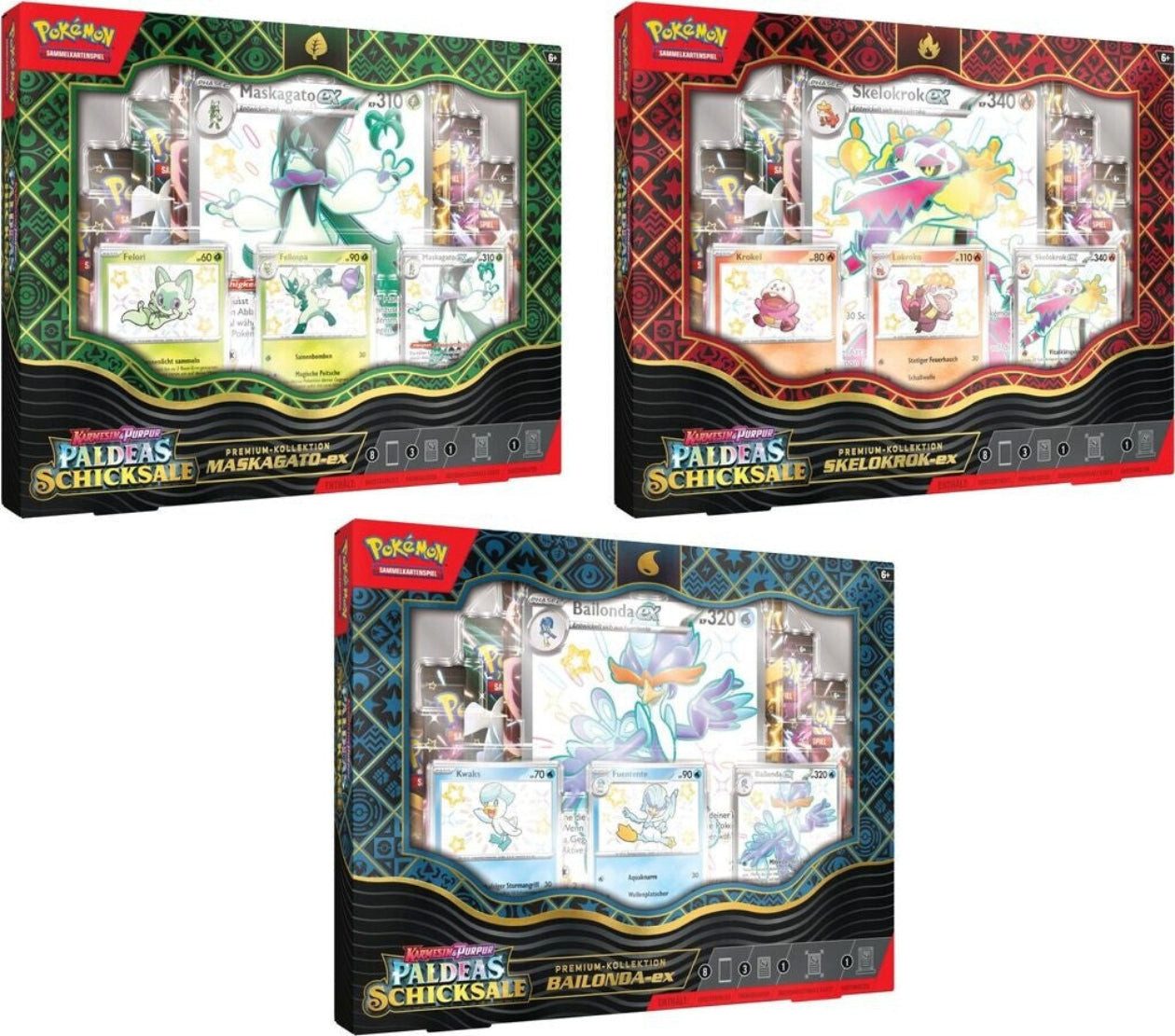 The Pokémon Company International Sammelkarte Pokémon Premium-Kollektion Karmesin & Purpur - Paldeas Schicksale: Sch