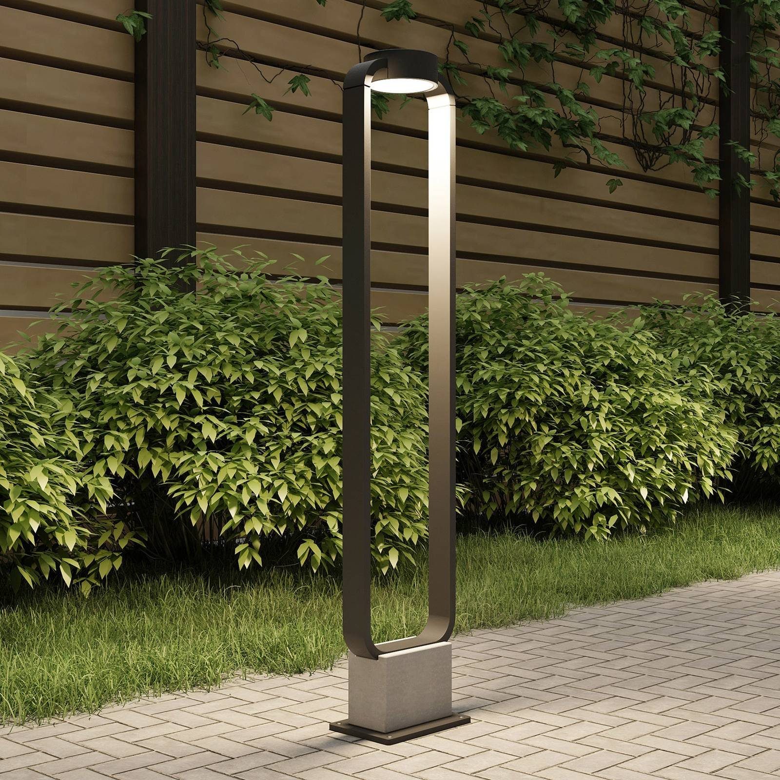 Lucande Außen-Stehlampe Belna, LED 9 W gesamt, warmweiß
