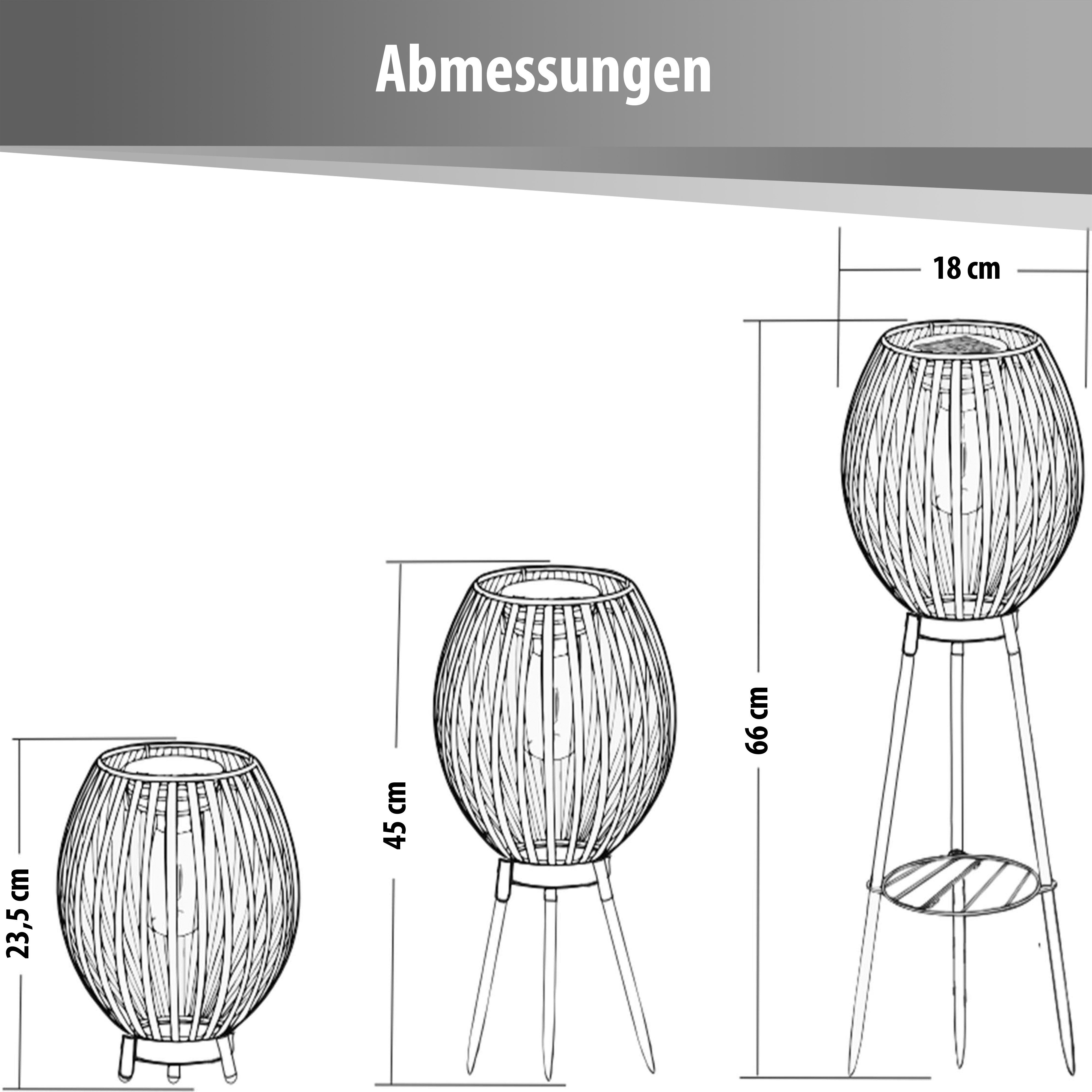 Northpoint LED Solarleuchte LED Solar Außen Stehlampe Stehleuchte Tischlampe warmweiß