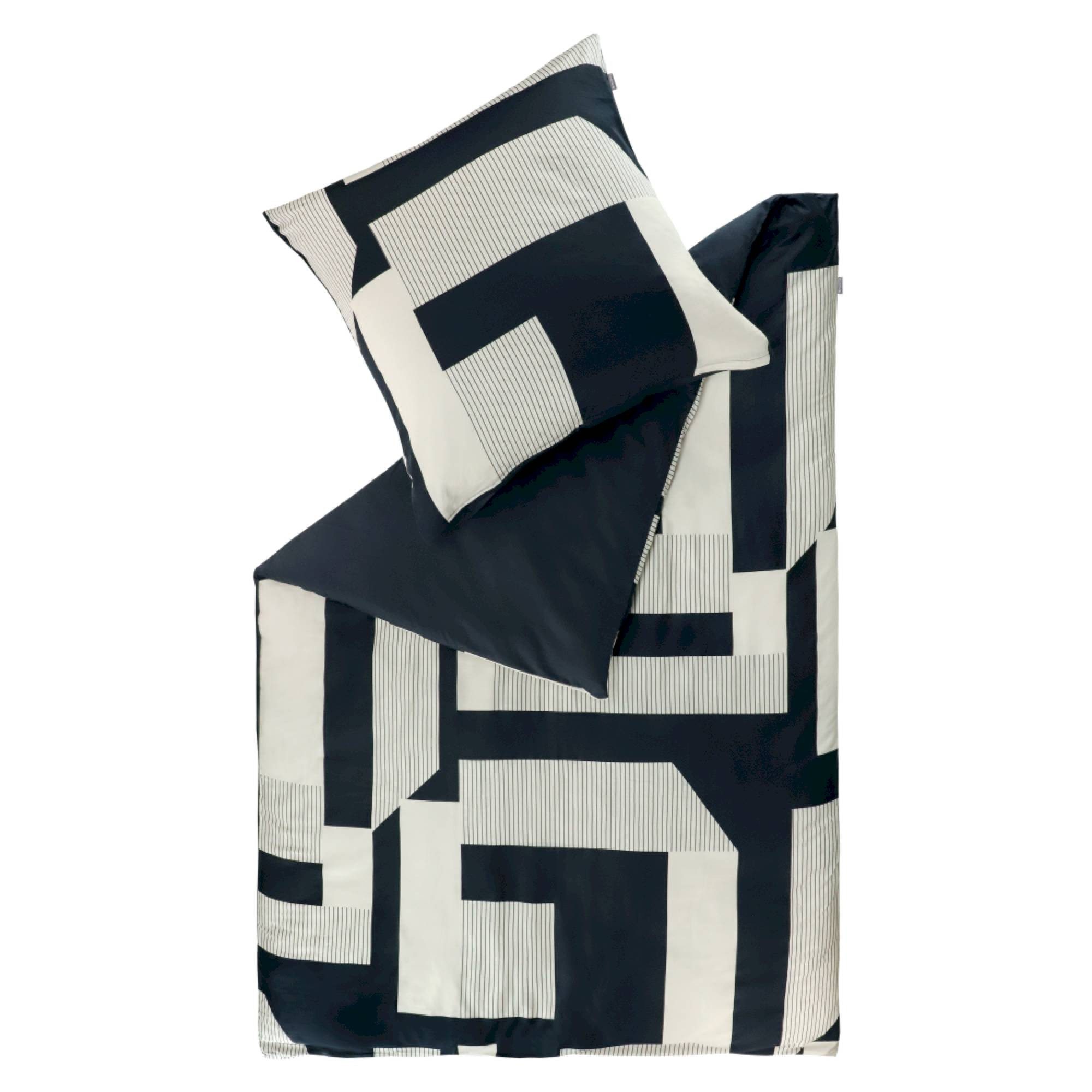 Musterring Bettwäsche SLOW Renforcé Bettwäsche, Baumwolle, 1 teilig, 140 x 200 cm in Schwarz