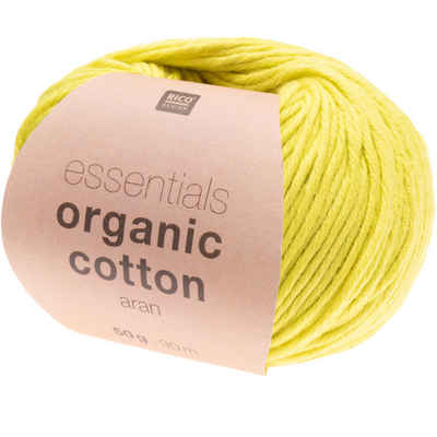 Rico Design Essentials Organic Cotton aran Häkelwolle, 90 m