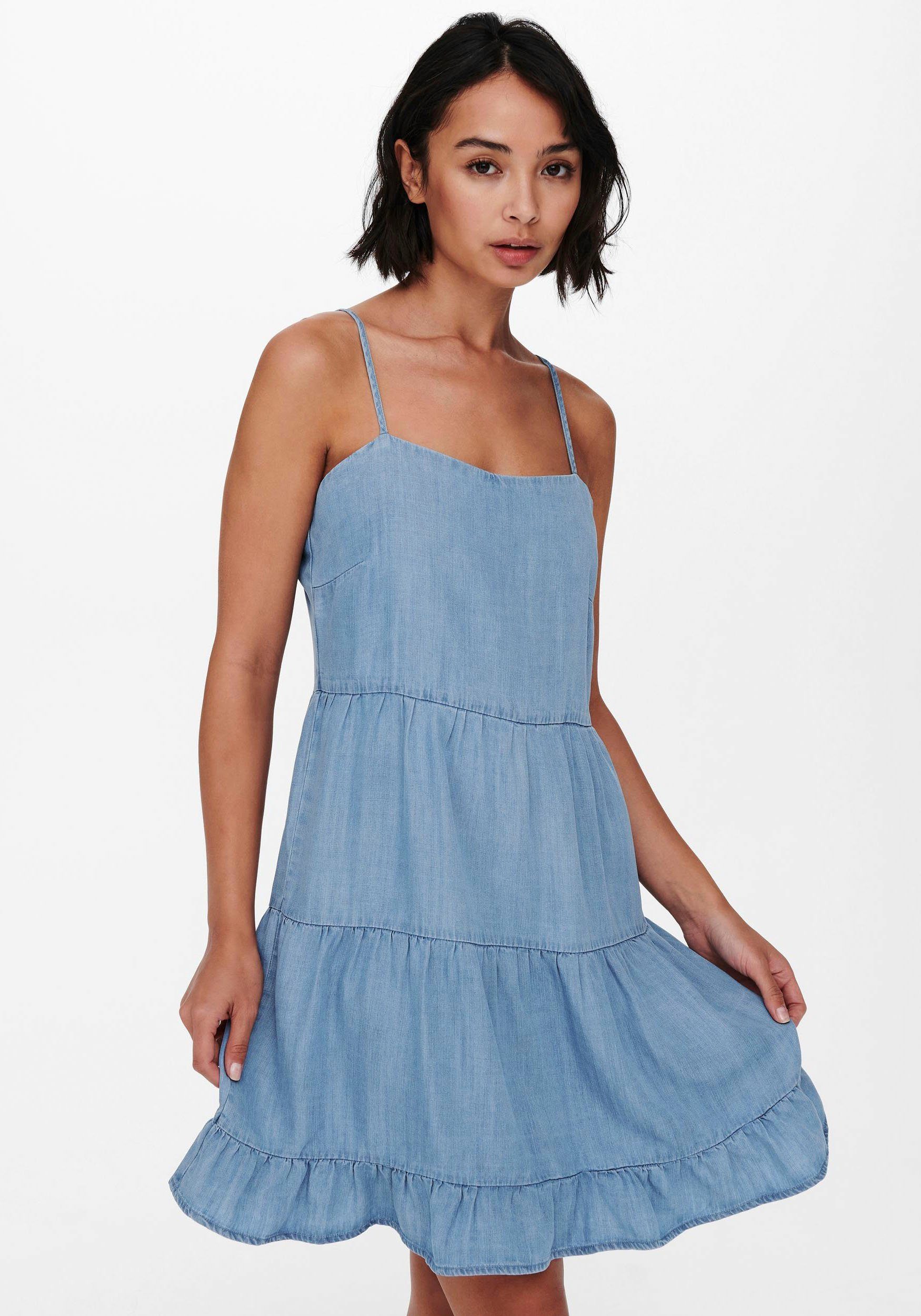 ONLY Jeanskleid ONLRAGNA STRAP Light Blue Denim DNM DRESS