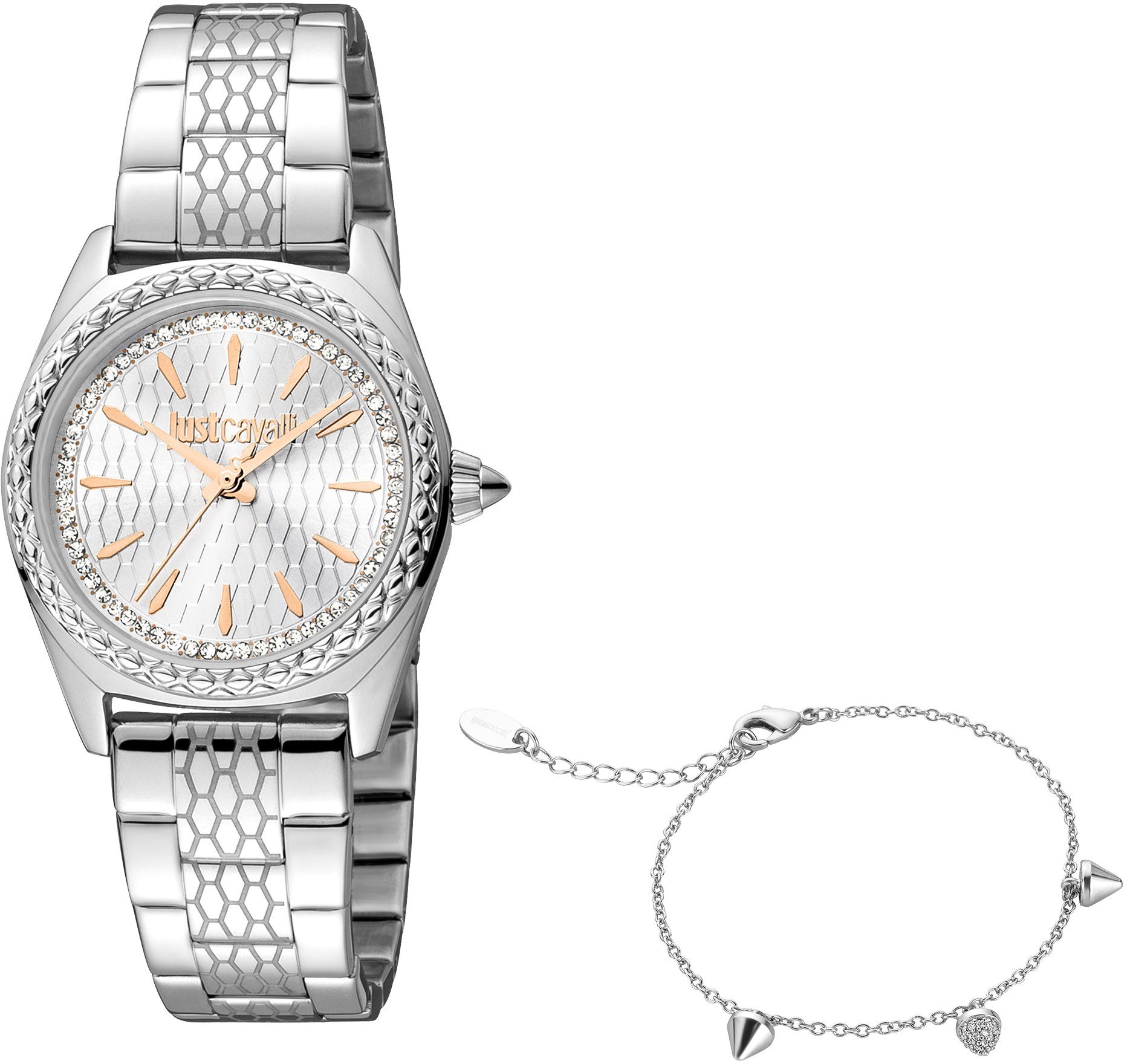 Just Cavalli Time Quarzuhr JC FASHION, JC1L239M0045, (Set, 2-tlg., mit Armband)