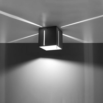SOLLUX lighting Deckenleuchte PIXAR, ohne Leuchtmittel, Lineare Perforation des Lampenschirms