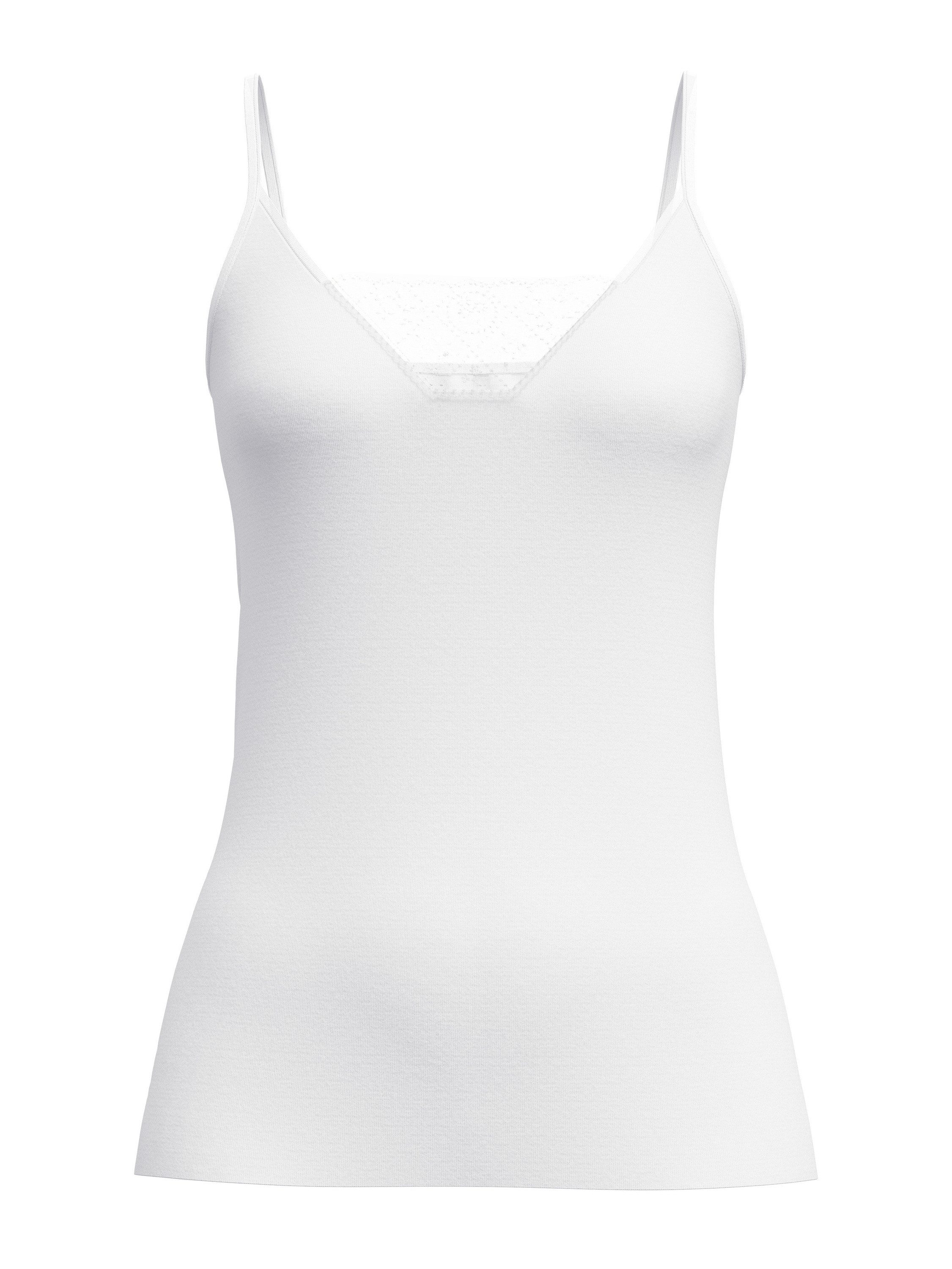 CALIDA Spaghettitop Cotton Desire Damen (1-tlg) Seidig weich, nahtlos, feine Spitze