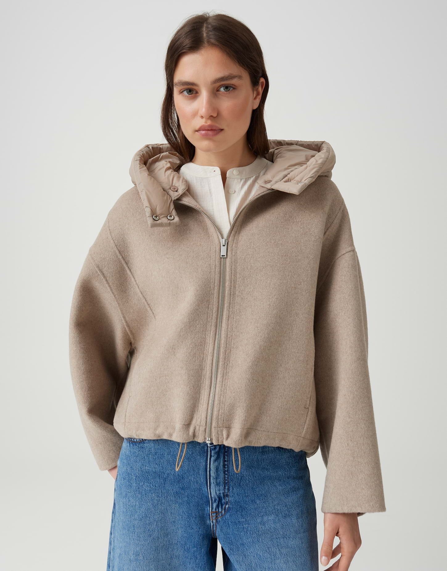 OPUS Wolljacke Hikone Nahttaschen vorne