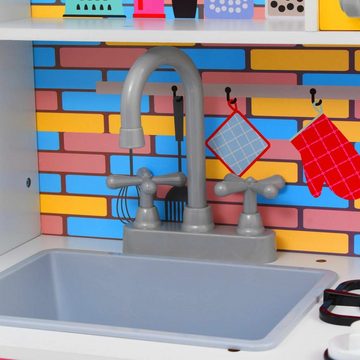 DOTMALL Spielküche Kinderspielküche MDF 80 x 30 x 85 cm Mehrfarbig