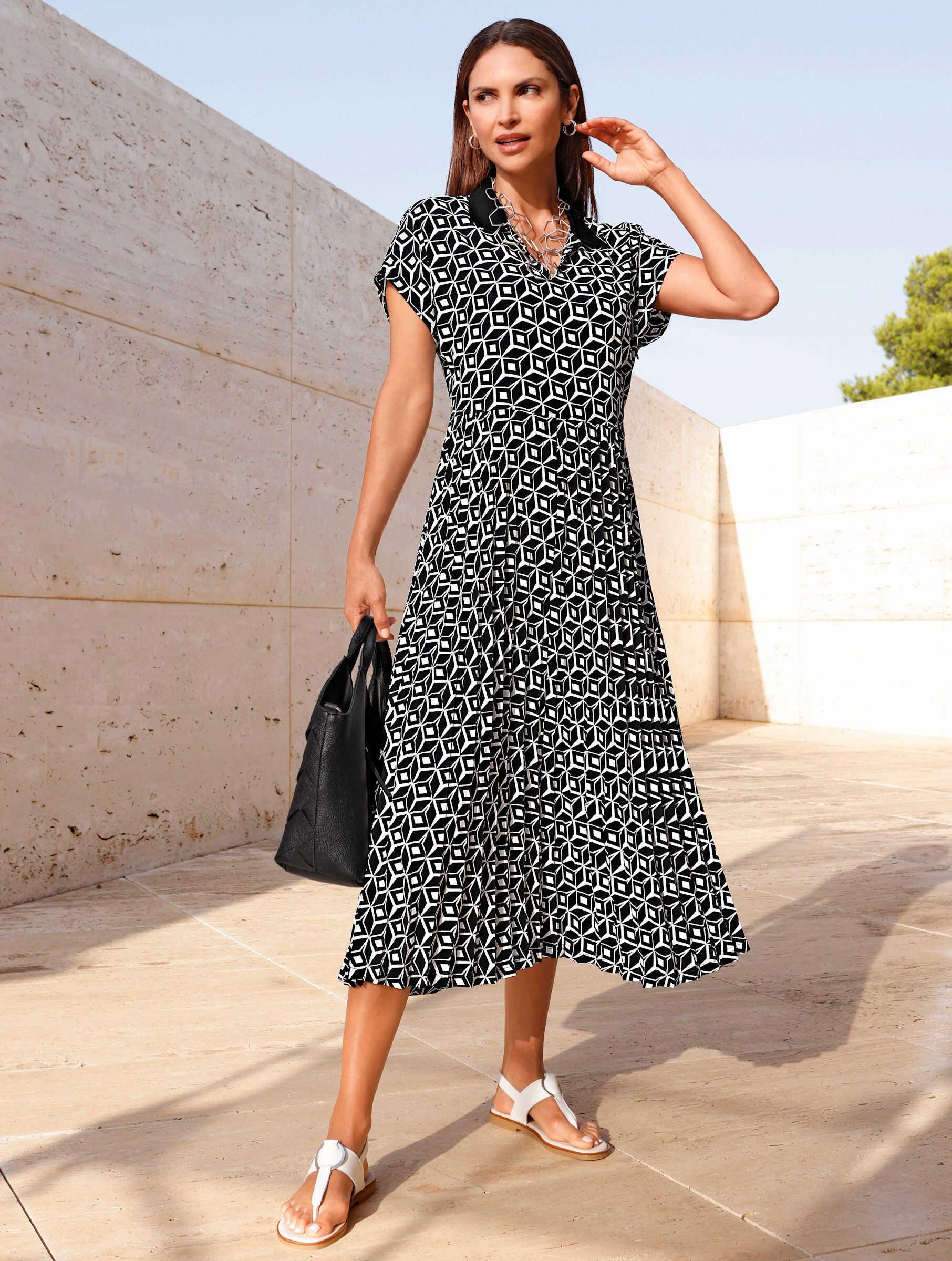 Witt Etuikleid Druck-Kleid Kurzarm