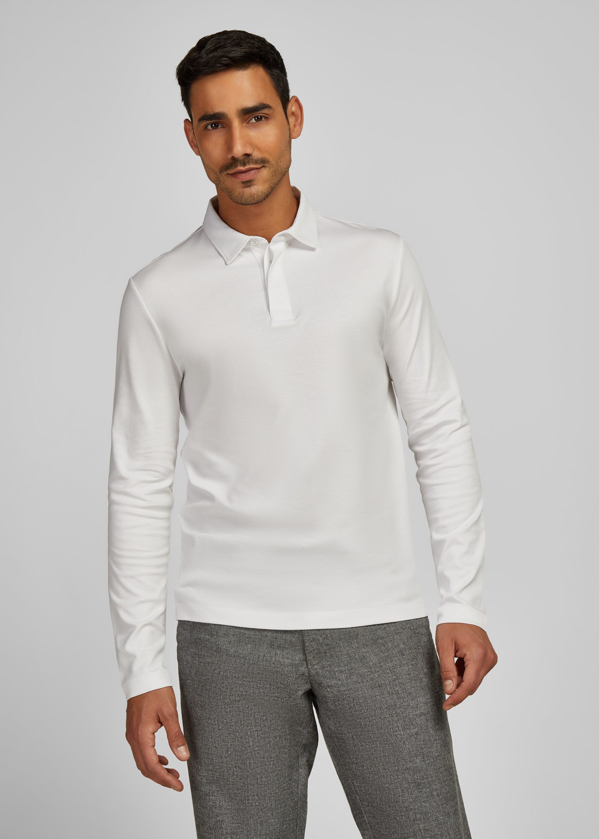 HECHTER PARIS Poloshirt (1-tlg) Flüssig-Jersey, stilvolles Akzent