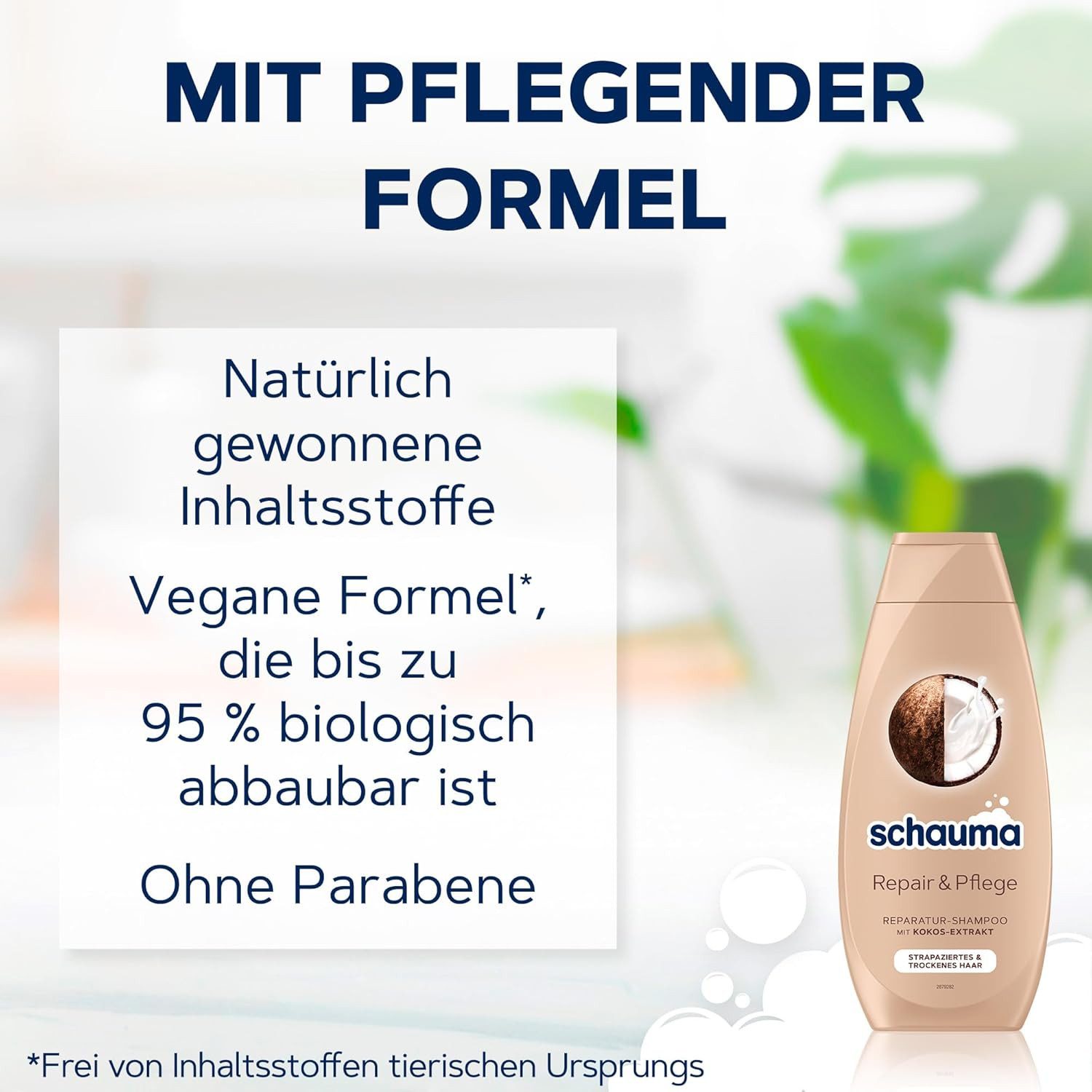 Schauma Haarshampoo 2x Schwarzkopf Schauma Shampoo Repair & Pflege 400 ml, 2-tlg., Haarshampoo perfekt für strapazierte und trockene Spitzen