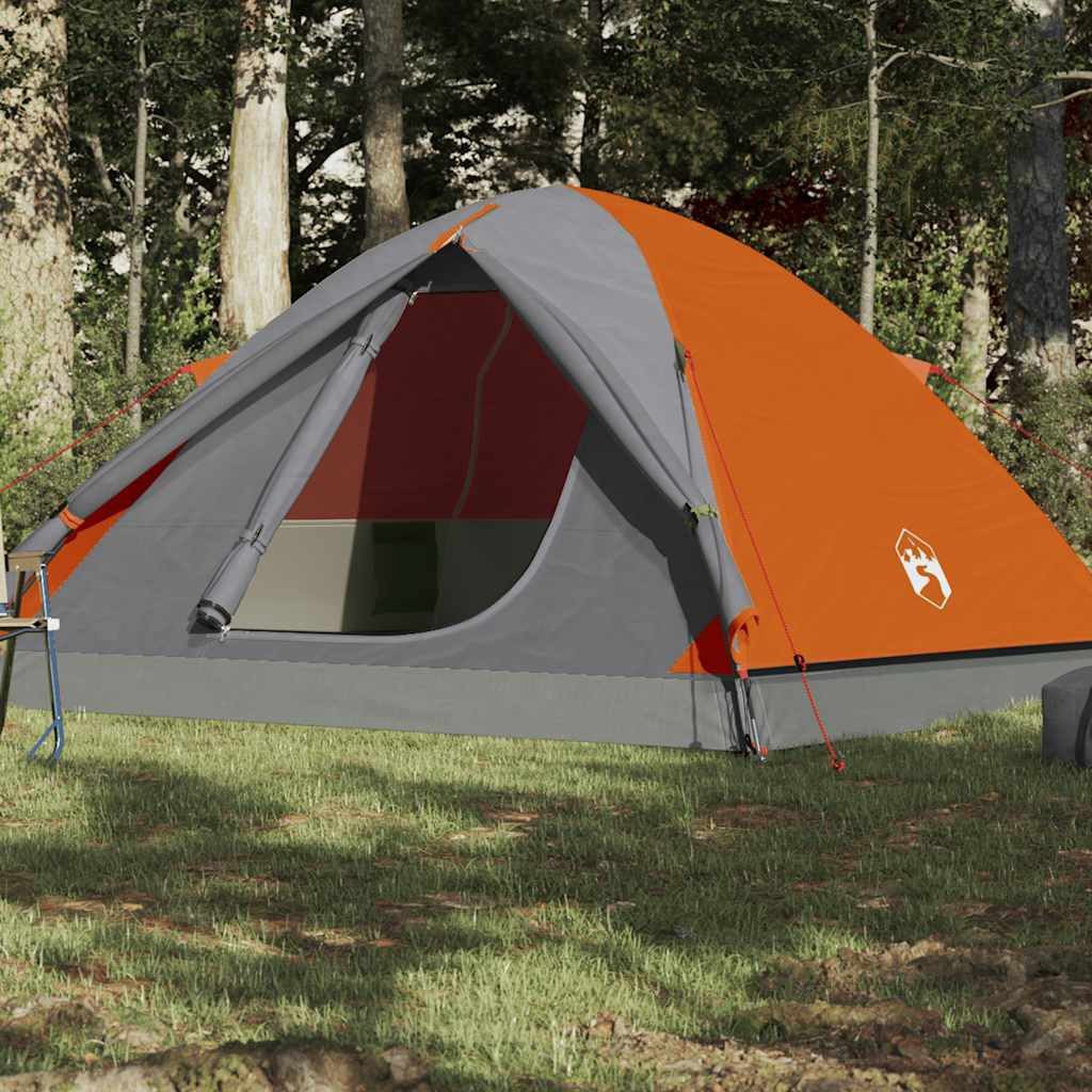 vidaXL Kuppelzelt Kuppel-Campingzelt 3 Personen Orange Wasserdicht, (1 tlg)