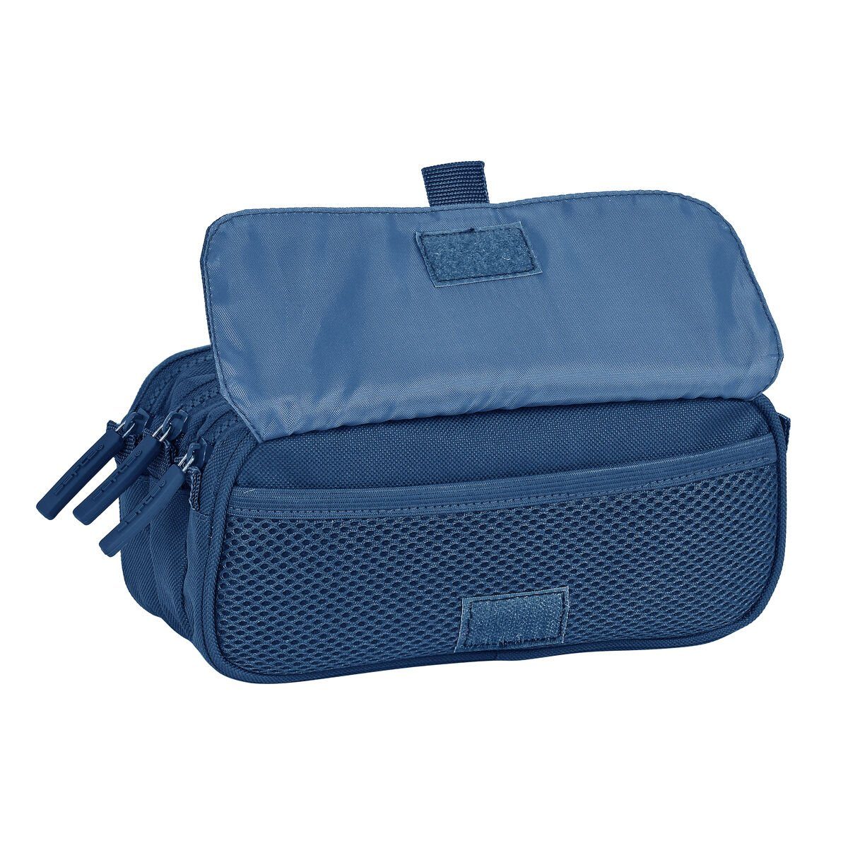 safta Federtasche Safta Dreifaches Mehrzweck-Etui Marineblau 21,5x10x8 cm für Schule und