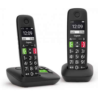 Gigaset E290A Duo - Telefon - schwarz Schnurloses DECT-Telefon