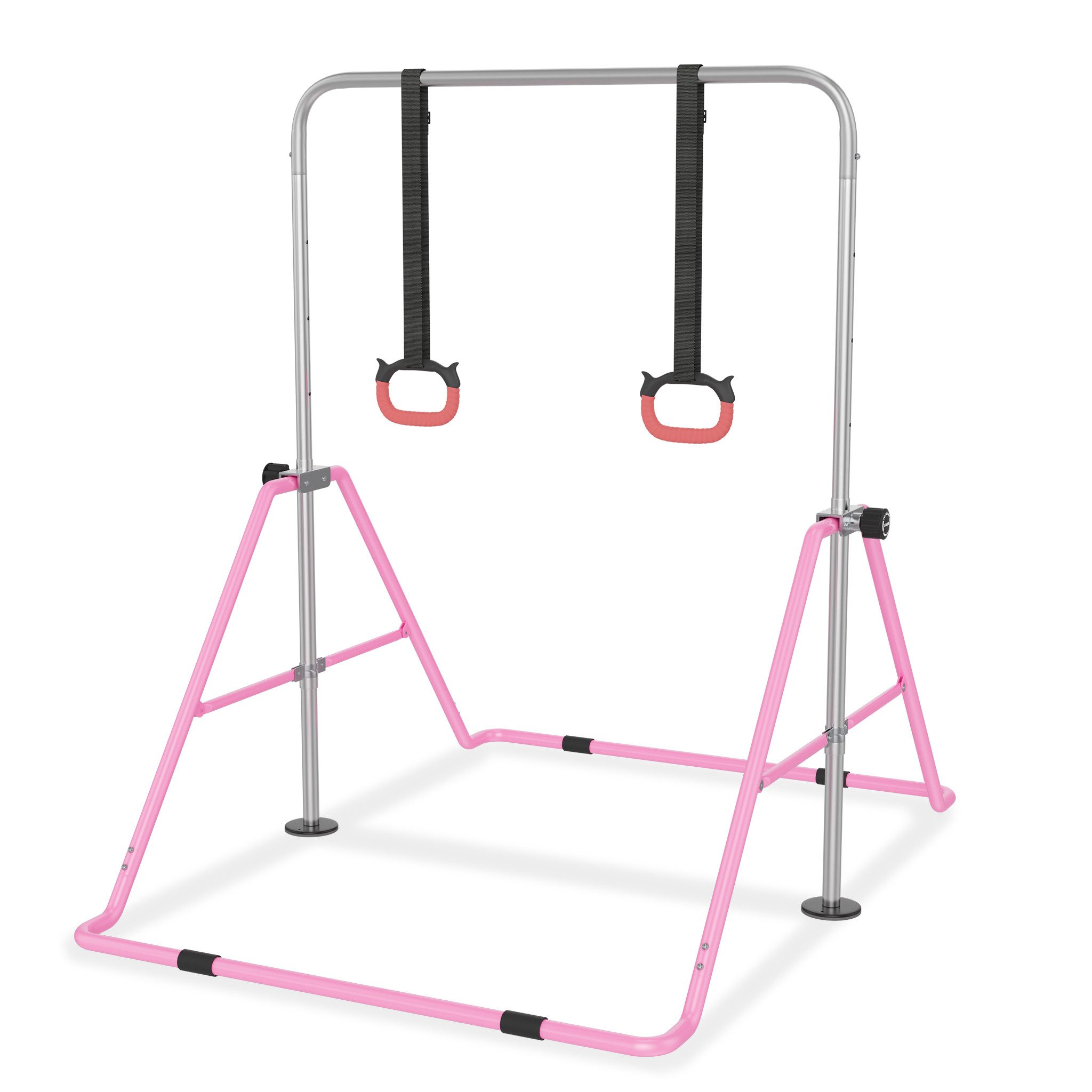 FIVMEN Turnreck Gymnastikstange Kinder Faltbarer, Reckstange Indoor höhenverstellbar, (Stabile Stahlkonstruktion, Erweiterbare Junior-Heimausrüstung Stangen für das Kinderheimtraining)