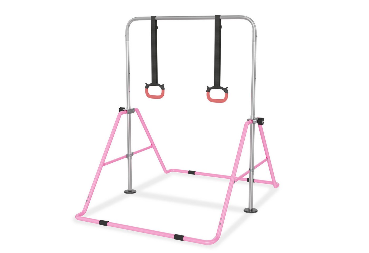 FIVMEN Turnreck Gymnastikstange Kinder Faltbarer, Reckstange Indoor höhenverstellbar, (Stabile Stahlkonstruktion, Erweiterbare Junior-Heimausrüstung Stangen für das Kinderheimtraining)