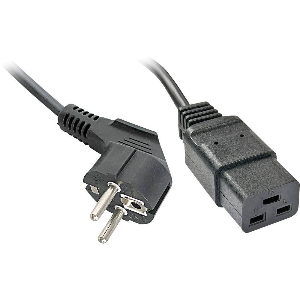 2m Schutzkontakt auf IEC C19 Netzkabel Computer-Kabel